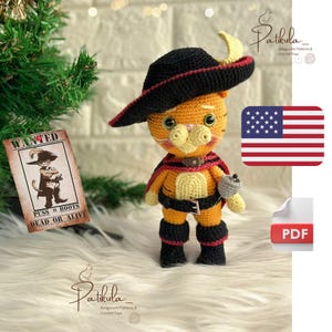 Crochet Pattern Orange Cat, Amigurumi Cat Pattern, English Pdf