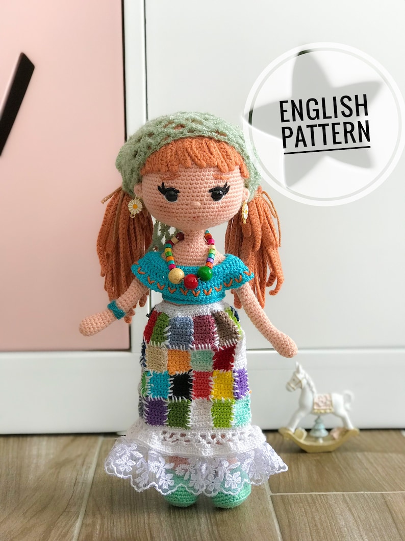 Crochet Pattern Çiçek The Doll, Amigurumi Doll Pattern, Crochet Doll Pattern, English Pdf image 5