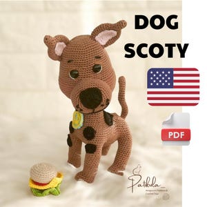 Amigurumi Brown Dog Pattern, Crochet Dog Pattern, English Pdf