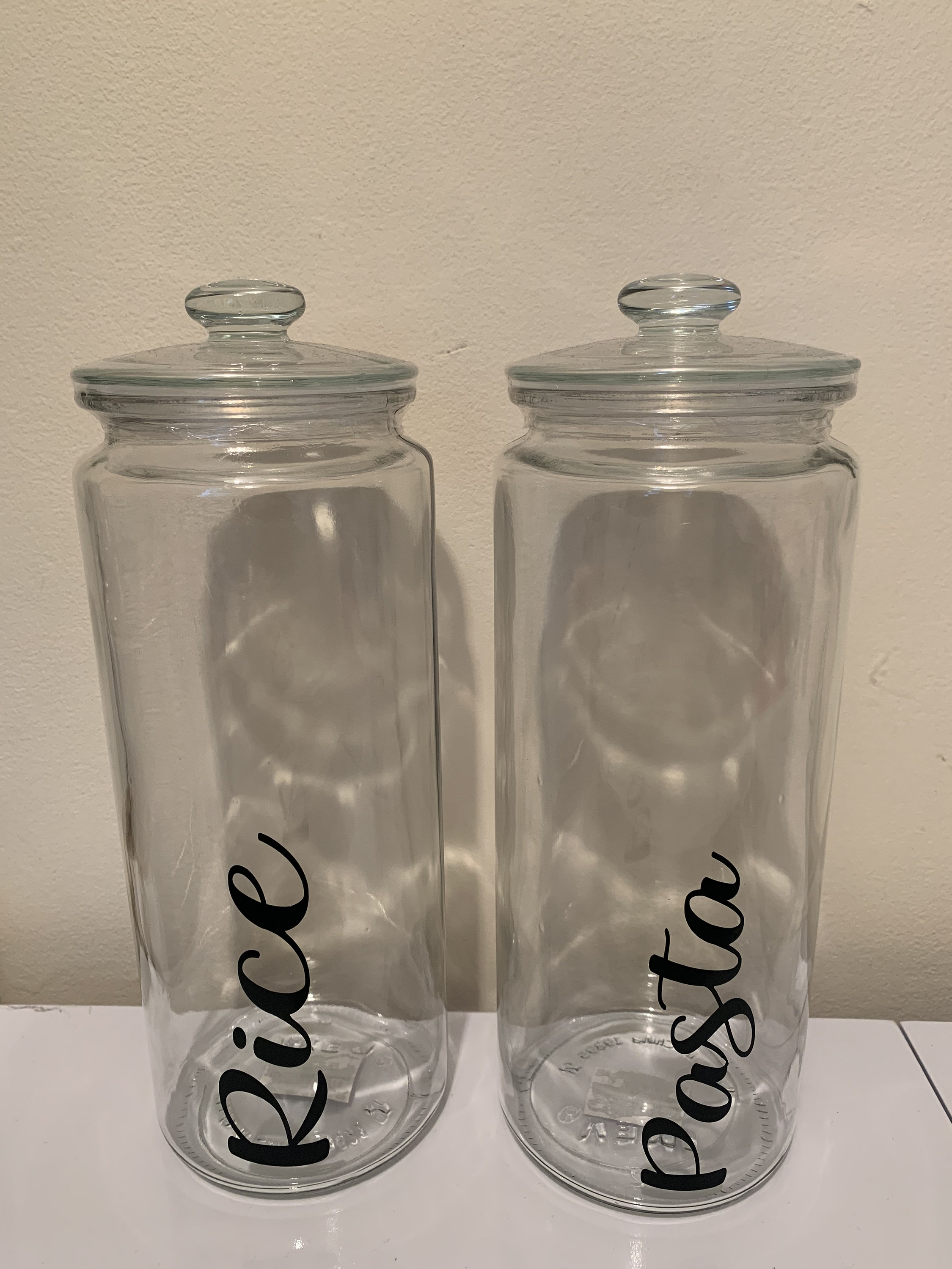 Personalised 1.8L Tall Glass Jar With Lid Etsy UK