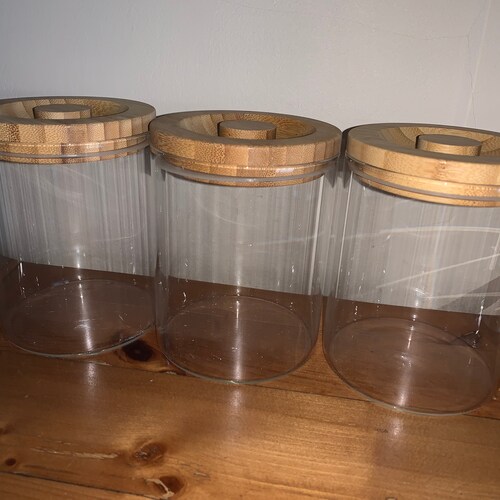 Cork Ball Glass Storage Jar With Personalised White Waterproof Etsy UK