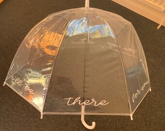 Personalised white / Clear Umbrella