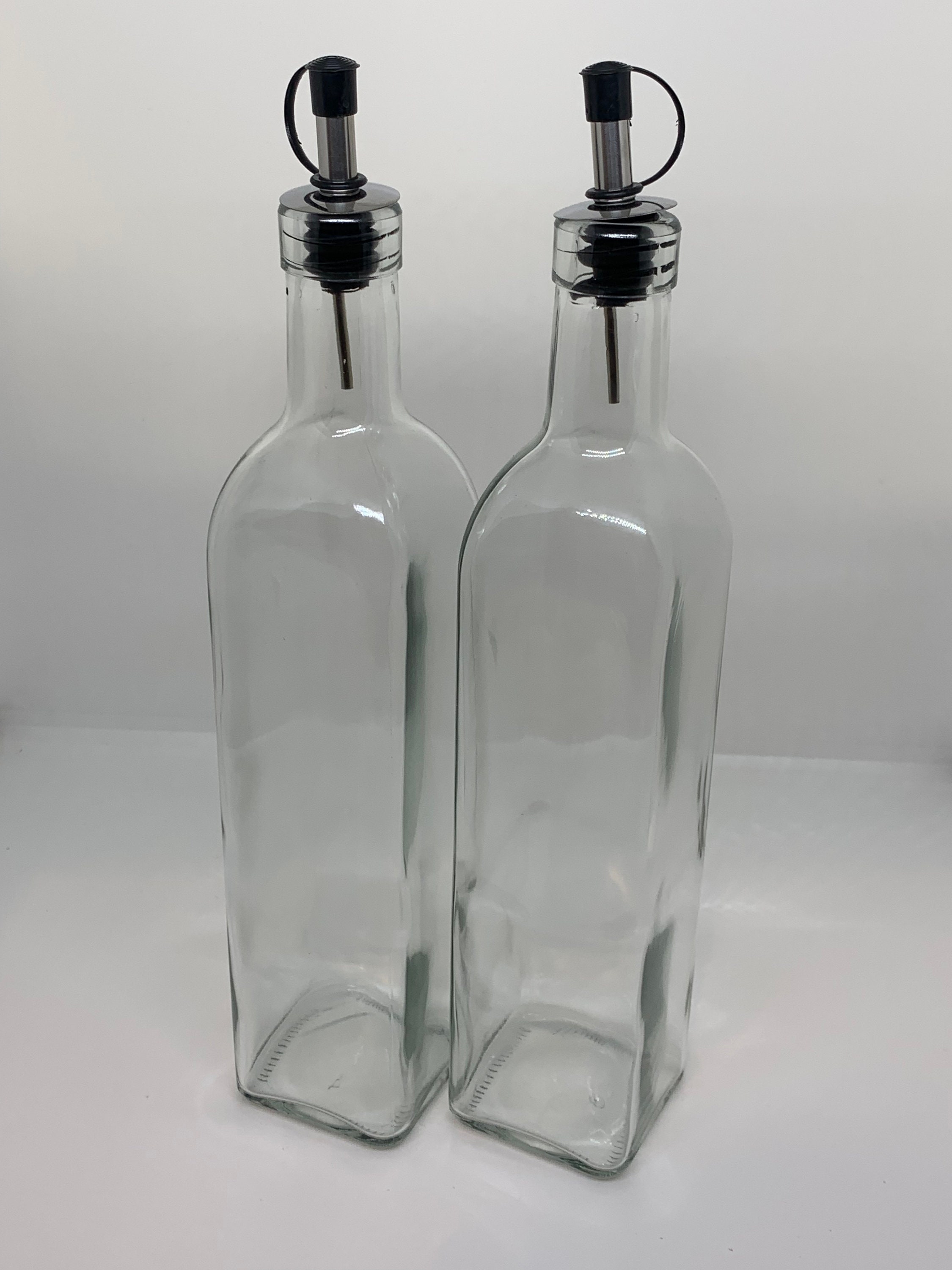 Personalised Glass Oil / Vinegar Bottles With Pourer Etsy