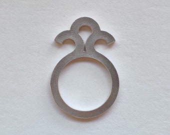 Designer ring in silver, unique piece, goldsmith's work