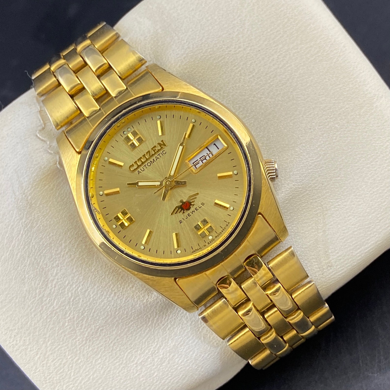 citizen 23k gold plated watch