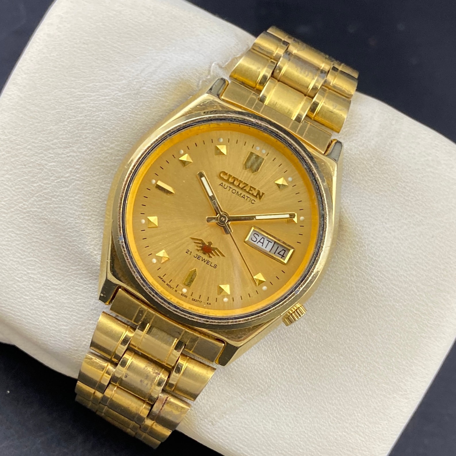 citizen 23k gold plated watch