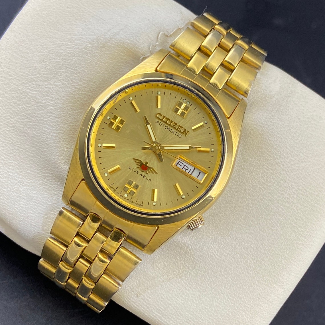 citizen 23k gold plated watch