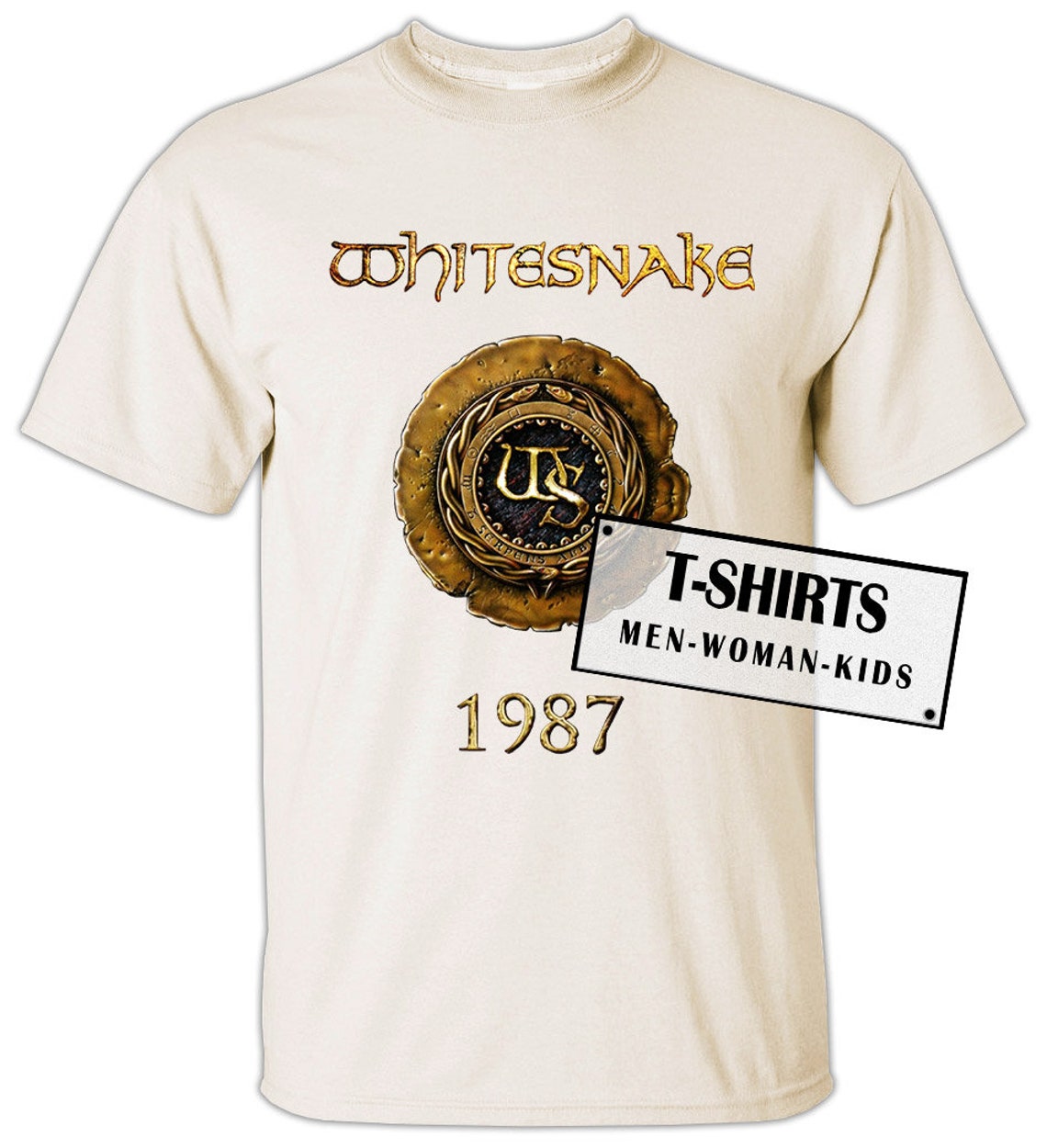 Whitesnake 1987 music Men Printed T Shirt S M L XL 2XL 3XL 4XL Etsy