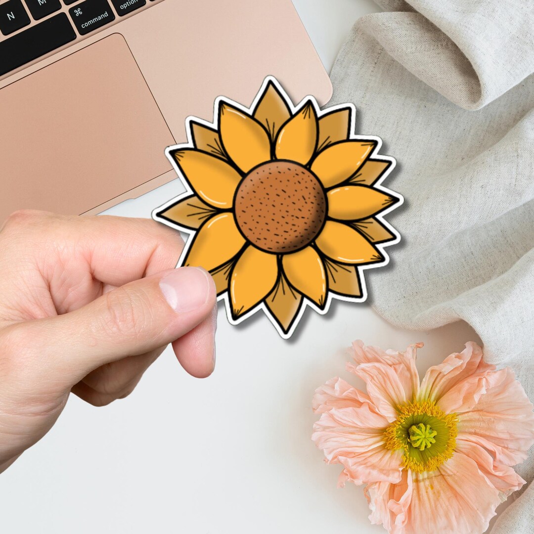 Sunflower Vinyl Sticker: Matte or Glossy, Nature Lover Gift - Etsy