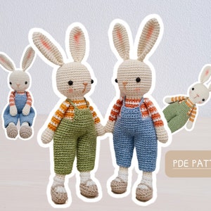 Crochet Amigurumi Bunny Pattern Overalls