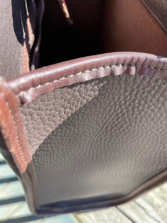 Brighton Brown Leather Top Handle Handbag, Emboss… - image 7