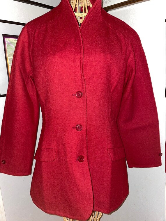 Vintage Halston, Red Blazer, Wool Blazer, Designe… - image 9