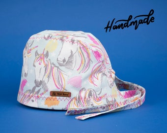 Unicorn Patterned Surgical Scrub Cap, Unisex, %100 Cotton Fabric, Special Decorative Stitchi, Surgery Caps