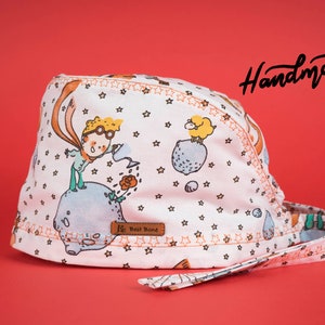 Gorro quirúrgico de El Principito: gorro quirúrgico de algodón hecho a mano