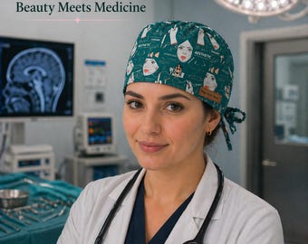 Plastic Surgery Scrub Cap – Aesthetic Doctor Cap – Cosmetic Surgeon Gift – Beauty Clinic Cap – Medical Scrub Hat – Cotton Surgical Cap