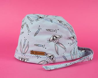 Bugs Bunny Surgical Cap: Handmade Cotton Doctor Scrub Cap