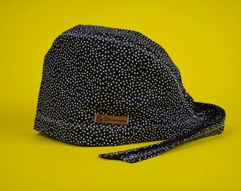 Polka Dot Surgical Cap: Handmade Cotton Doctor Scrub Cap