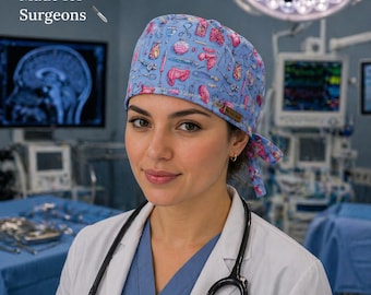 General Surgery Scrub Cap – Surgeon Cap – Surgical Resident Gift – OR Nurse Cap – Medical Scrub Hat – Cotton Surgical Cap