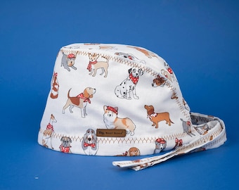 OP-Haube aus 100% Baumwolle, individuell bestickt