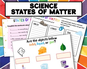 states of matter etsy