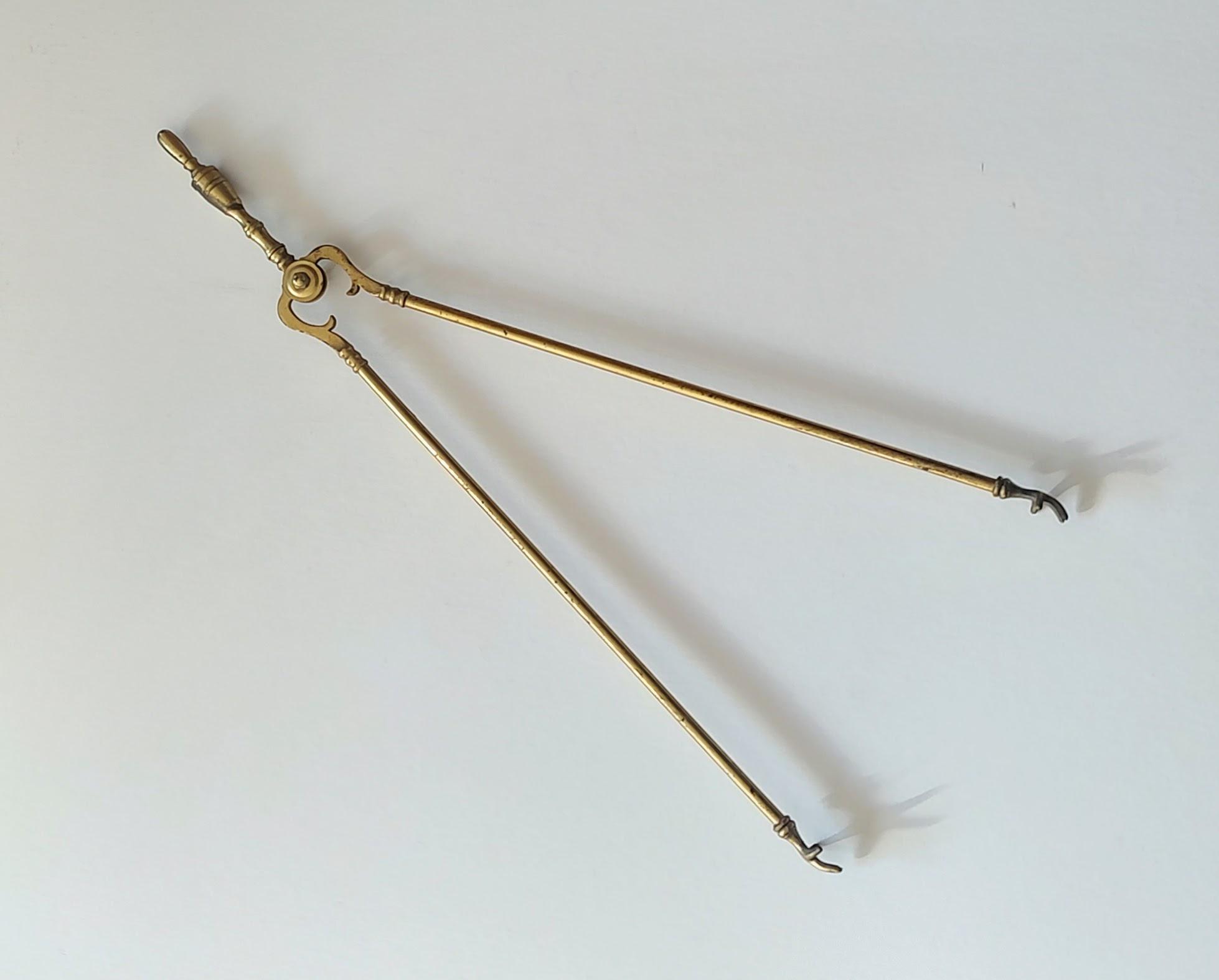 Gold-Plated Brass Coal Pincers - 11.5 Cm Matt Finish | Useful For Handling Incandescent Coals