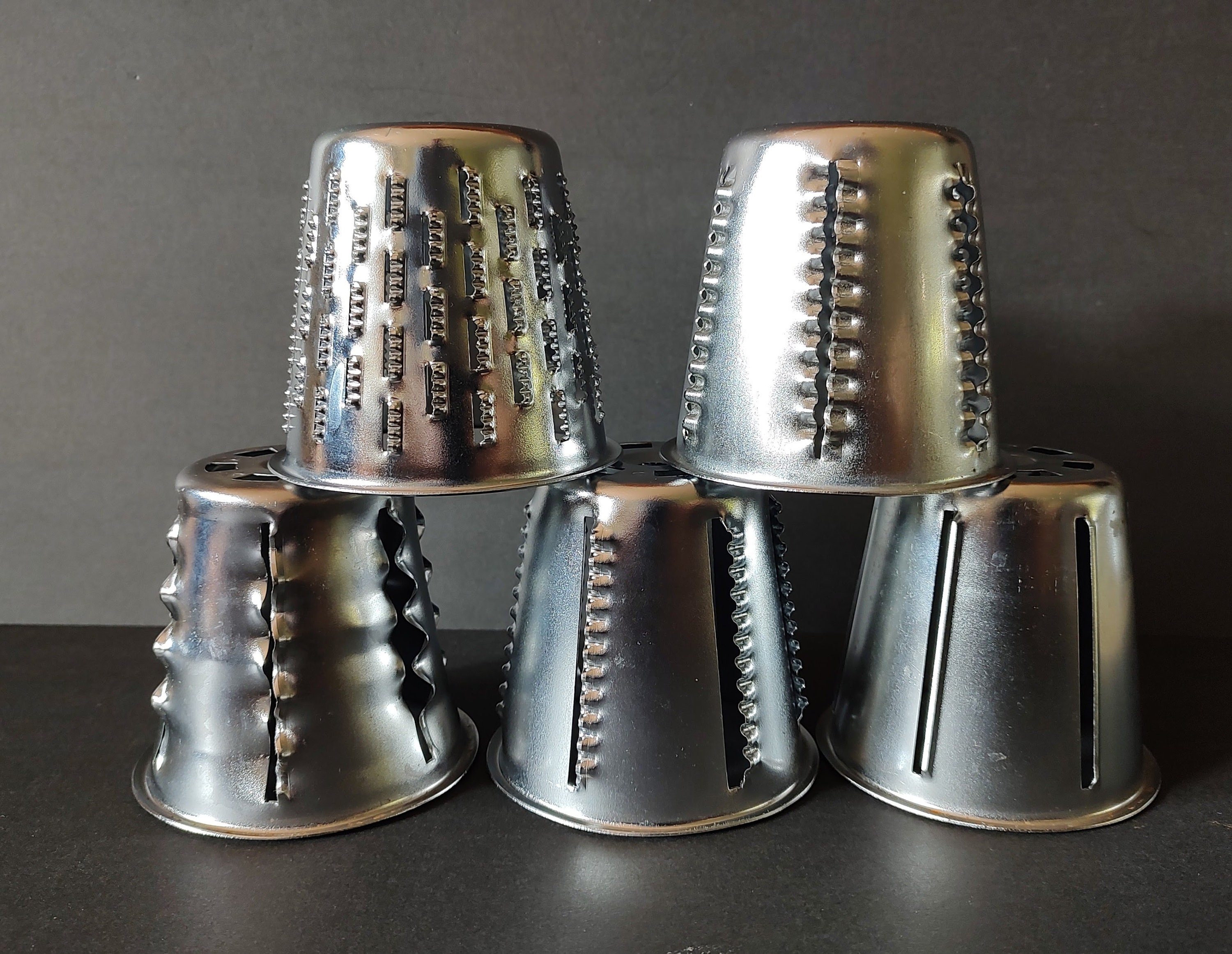 5 Saladmaster Style Countertop Vegetable Cutter Processor Cone Blades 1-5