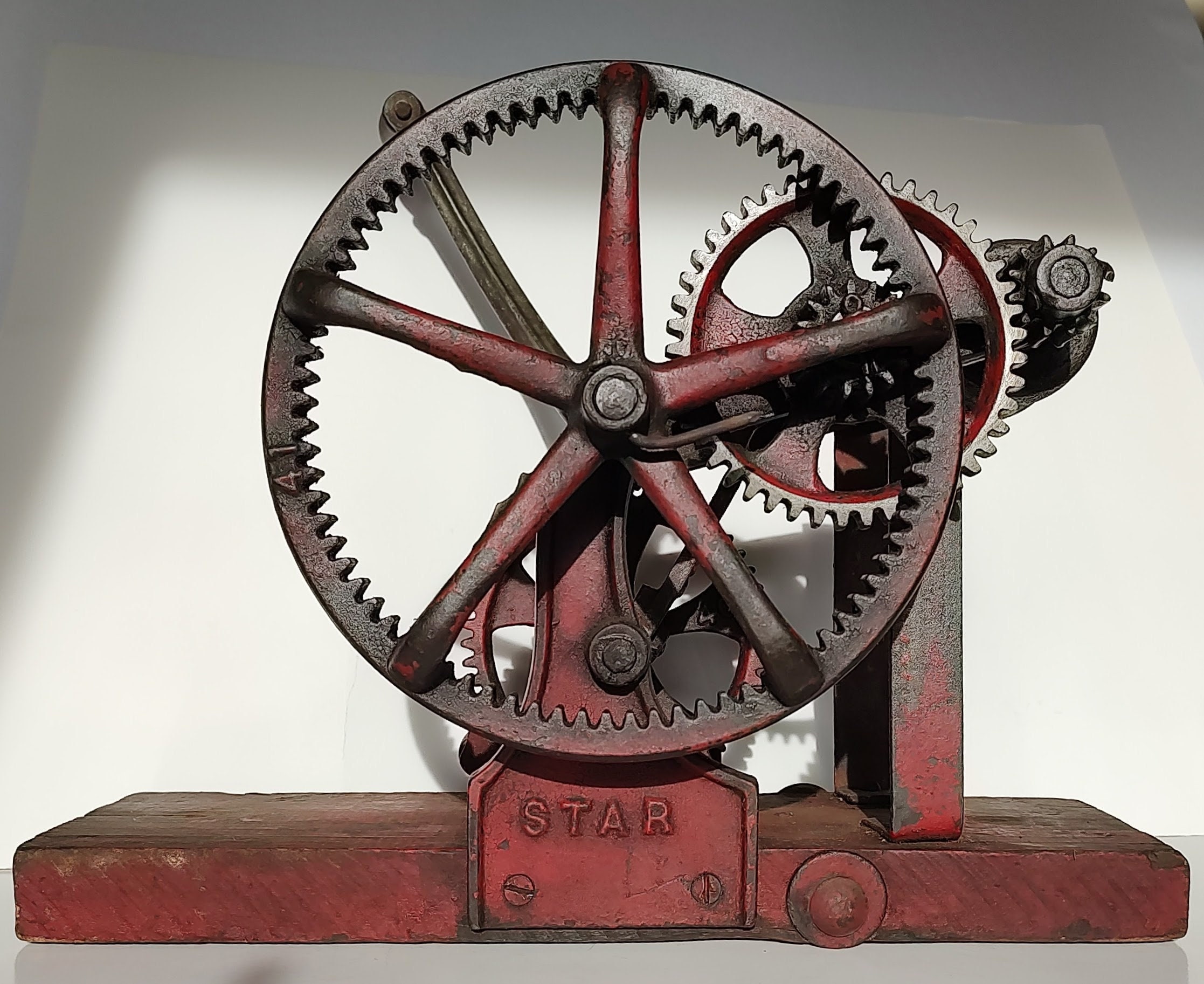 Antique Cast Iron Star Hand Crank Bench Grinder Knife Etsy