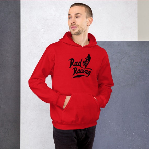 Classic Vintage 80s Retro Rad Racing Red Hoodie Etsy