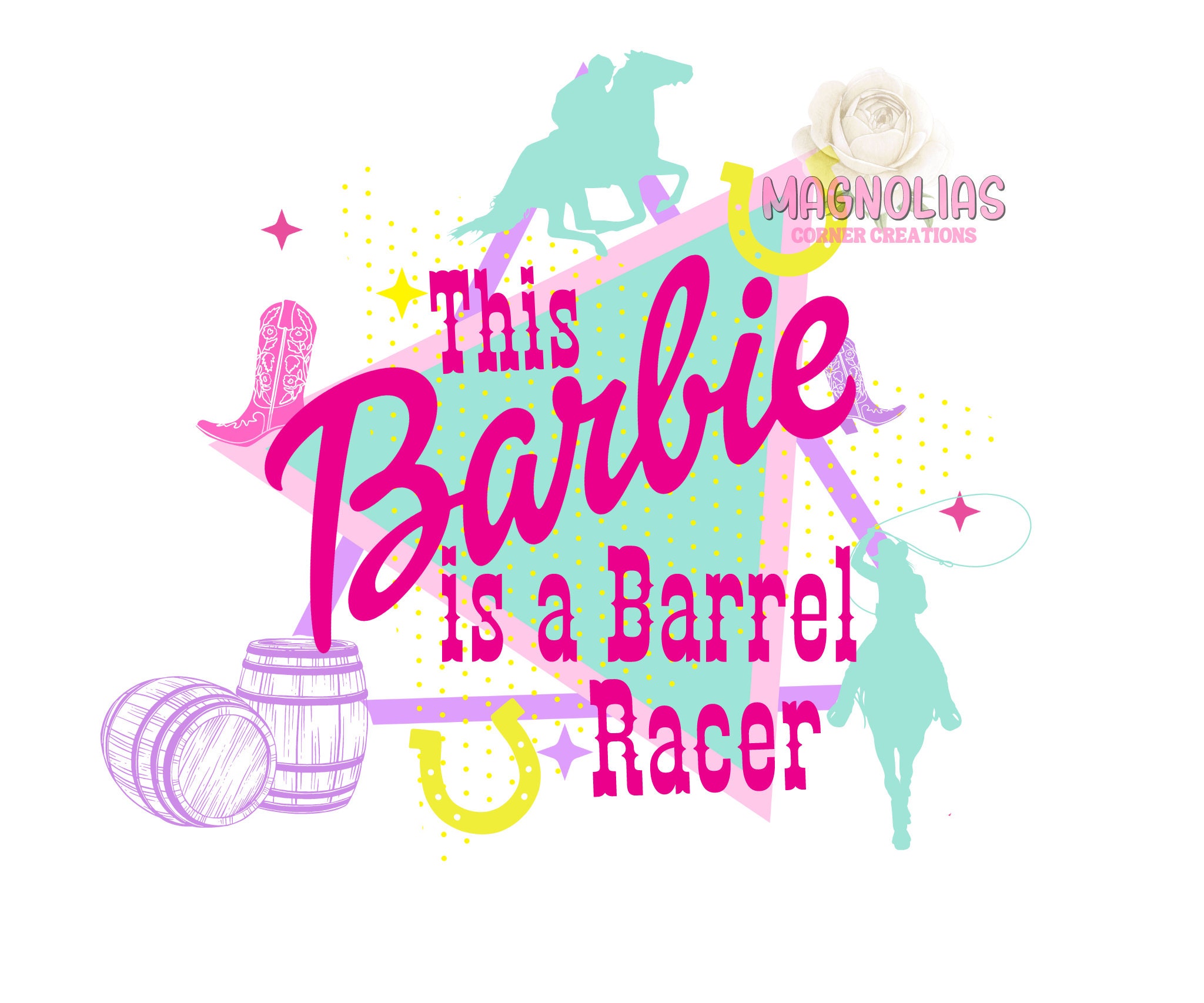 Barbie Barrel Racer Png - Etsy