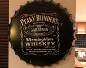 Peaky Blinders Vintage Retro Metal Bottle Top 40cm Man Cave Girl Cave Bar Garden Hallway Wall Art Bottle Top Bottle Cap
