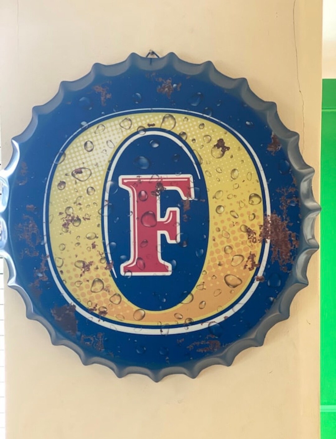 Fosters Vintage Retro Metal Bottle Top 40cm Man Cave Girl Cave Etsy UK