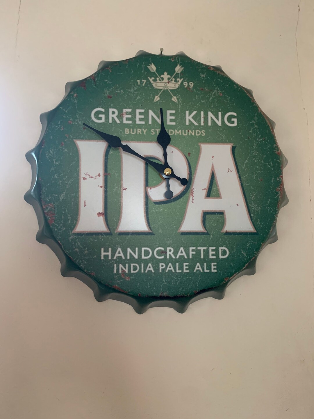 Greene King IPA Vintage Retro 30cm Wall Clock Metal Bottle Top Etsy UK