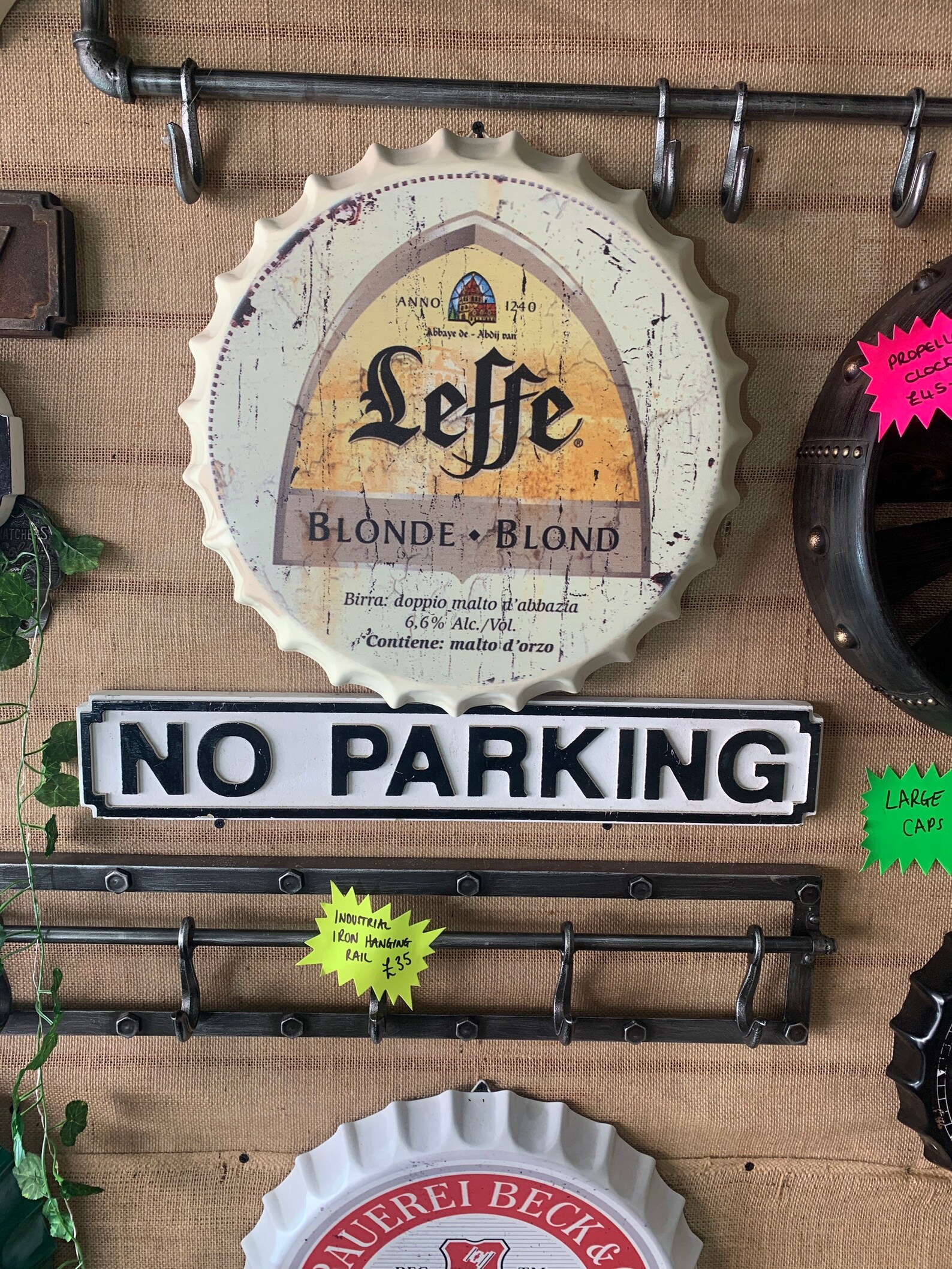 Leffe Vintage Retro Metal Bottle Top 40cm/ Man Cave/ Girl Etsy