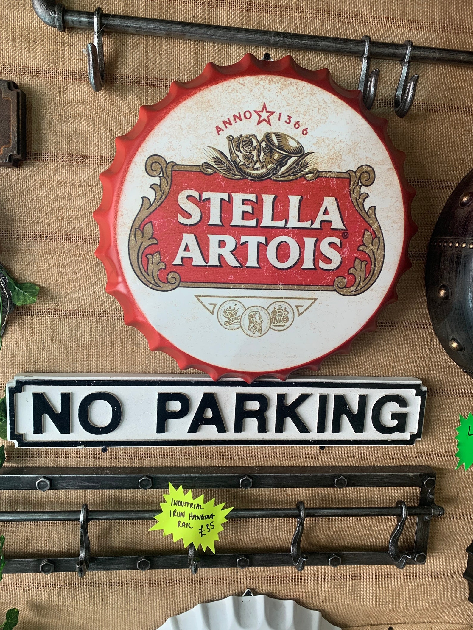 Stella Artois Vintage Retro Metal Bottle Top 40cm/ Man Cave/ Etsy