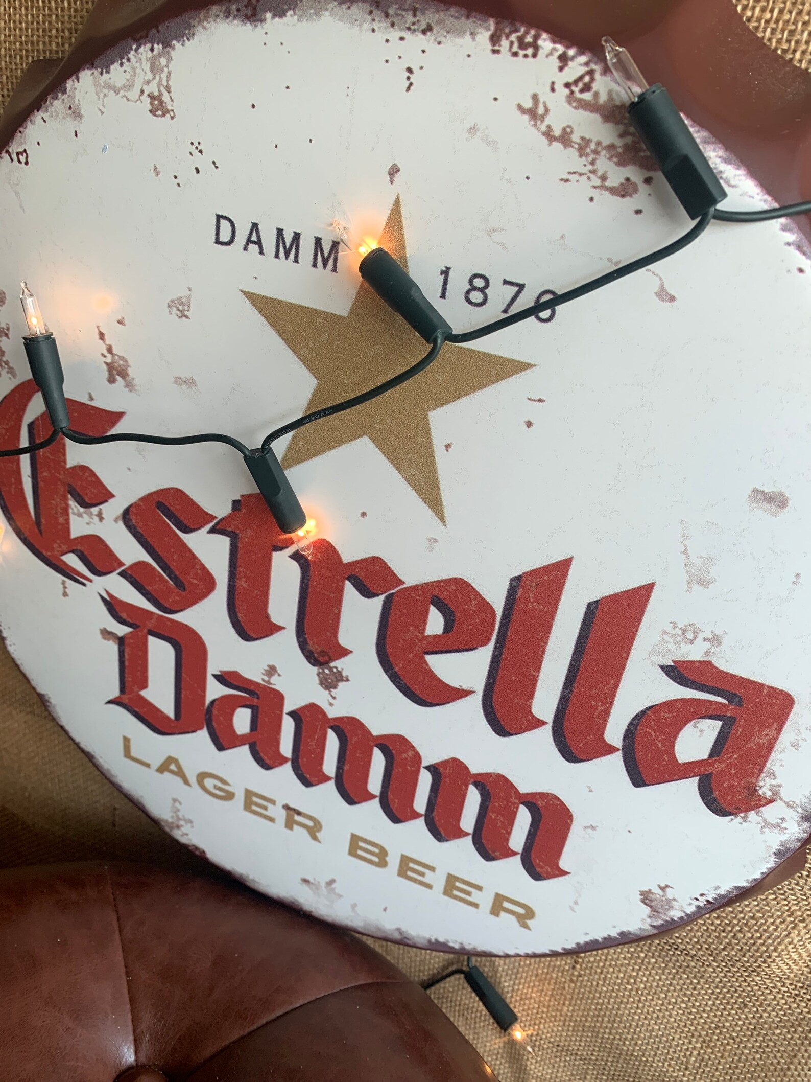 Estrella Vintage Retro Metal Bottle Top 30cm/ Man Cave/ Girl Etsy UK