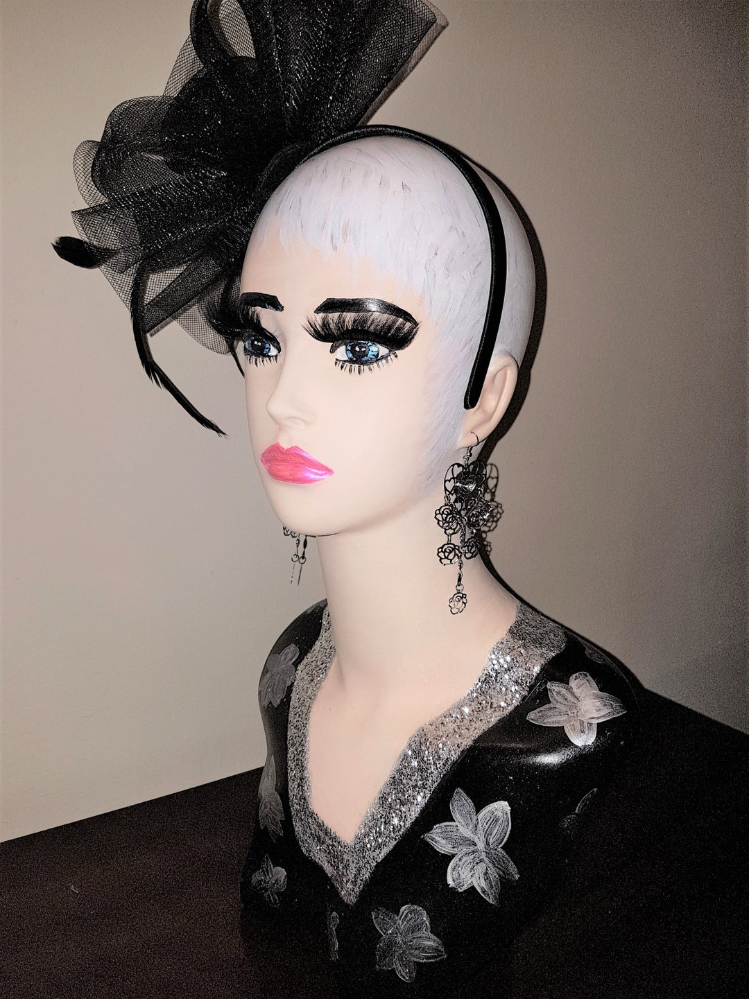 Hand Painted layla Mannequin Head With a Facinator Etsy