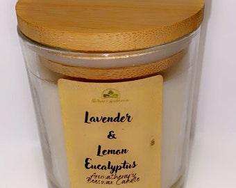 Lavender Lemon Eucalyptus Beeswax Candle
