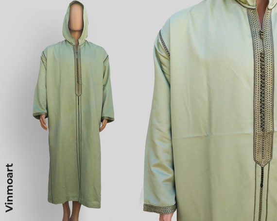 Chilaba djellaba túnica algodón egipcio para hombre