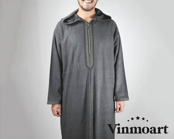 Moroccan Kaftan Cotton Kaftan Long Dress for Men Moroccan Etsy