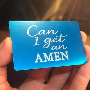 Kann ich ein Amen bekommen? Metall Laser gravierte inspirierende christliche Wohnkultur, Gebet Bibelstudie Schrift Kirche Anbetung hingebungsvolles Andenken