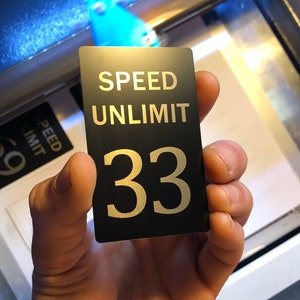 Metal Speed UN-Limit Card 33 Angel Number Divine Spirit Energy Healing Journey GiftCard Lucky Numbers Numerologie Gematria Gift