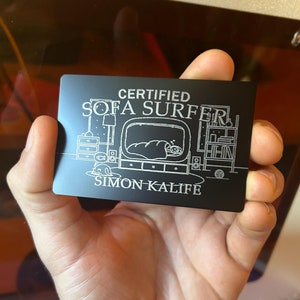 Geschenk für große Snoozers: Offene Nicky Champion Personalisierte Lasergravierte Metall Neuheit Karte