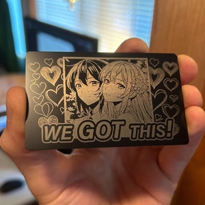 ¡Lo tenemos! Recuerdo metálico grabado a láser / Arte lineal manga, Poder femenino tierno, Trabajo en equipo positivo, Afirmaciones, Regalo para hermanas, Acción de Gracias