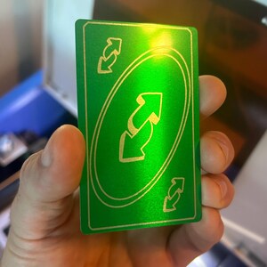 Gioco di carte regalo in metallo con incisione laser in alluminio anodizzato, meme verde invertito, rosa e argento, trappola per inversione, regalo, ricordo