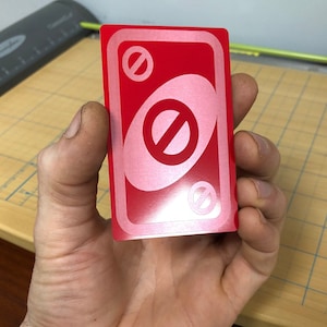 Metall Überspringen Abbrechen Undo Karten Matt schwarz eloxiertes Aluminium Laser gravierte Geschenk Gag Gaming Geschenkkarte, niedliches Kunst lustiges lustiges annulliertes Andenken