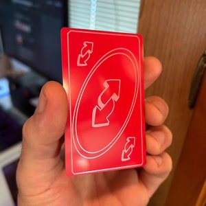 Tarjeta de regalo de aluminio anodizado con grabado láser de meme inverso en rojo fuego, tarjetas trampa con reverso rosa y plateado, tarjetas de recuerdo