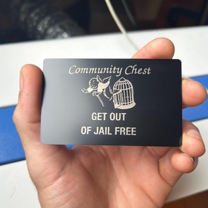 Gratis metalen cadeaubon uit de gevangenis, algemeen fonds, nieuwe gaming-aandenkens, kleurkeuze, lasergegraveerde personalisatie
