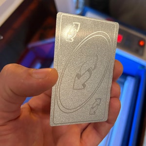 "Silber Sparkle Metall ""Umkehrkarte"" Laser graviert eloxiertes Aluminium Spiel Geschenkkarte Gaming Pink Silber Reversal Trap Cards Geschenke Andenken."