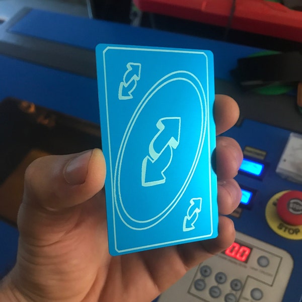 Royal Blue Reverse Meme Metal Laser Engraved Anodized Aluminum Game Giftcard Gaming Pink Silver Reversal Trap Cards Gifts Keepsake Gift Card
