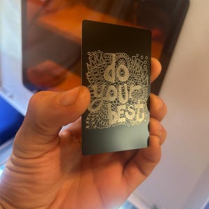 Metal Affirmation Geschenkkarte: Do Your Best, Laser gravierte Erinnerungskarte aus eloxiertem Aluminium, Positivität Manifest Destiny The Secret